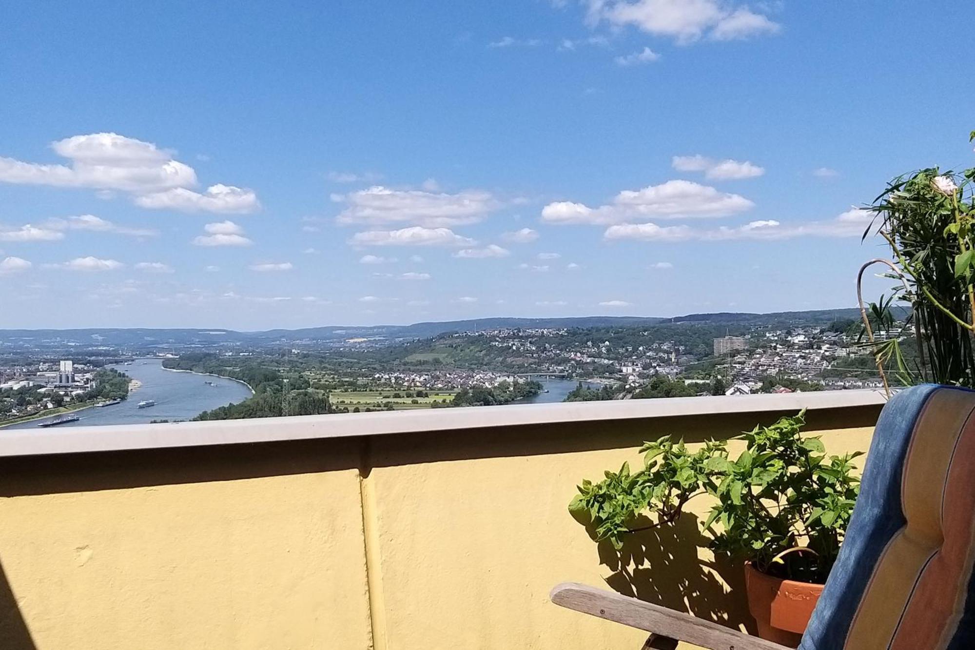 Rheinblick Am Rheinsteig Zur Festung Ehrenbreitstein Mit Balkon Und Sauna Urbar  Zewnętrze zdjęcie